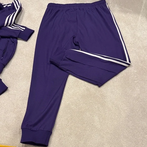 adidas Official Garment of Real Madrid Purple Track Jacket & Pants Set